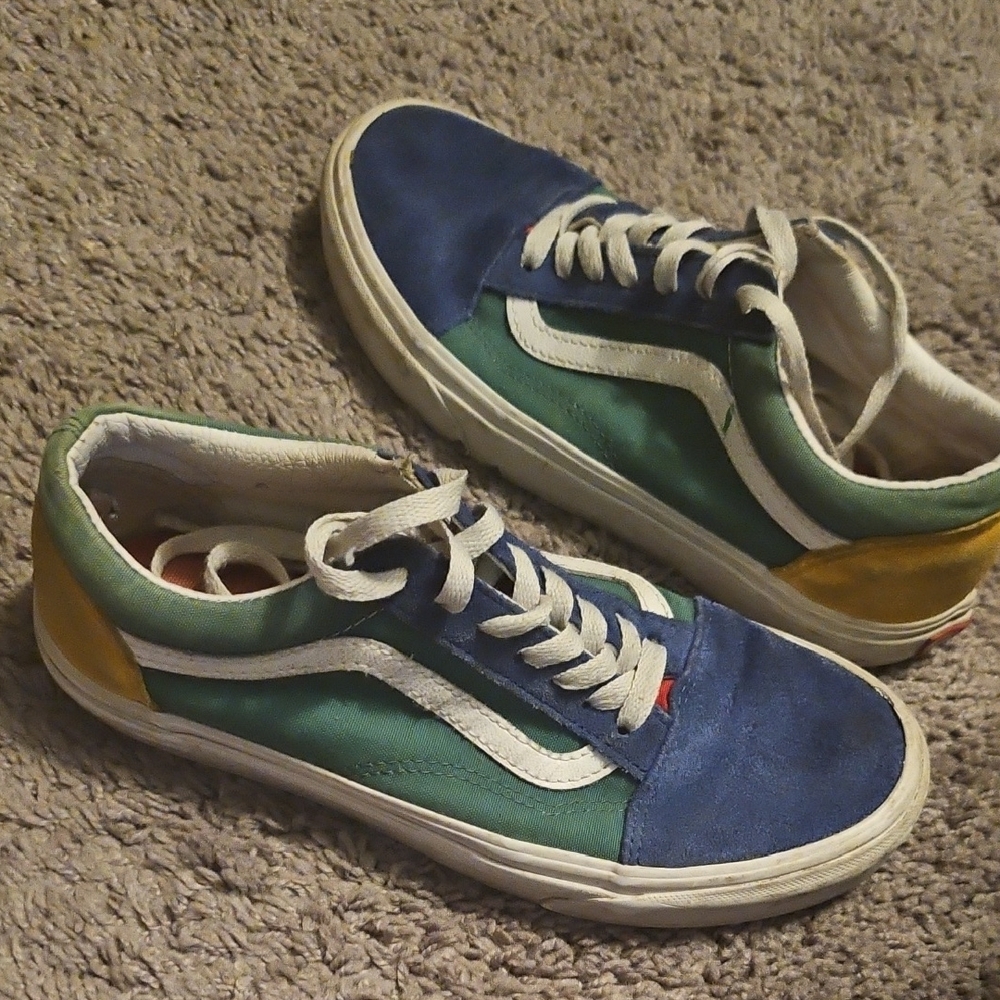 Colorful Low-Top Vans Sneakers